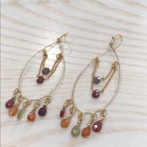 Multi gemstone earrings